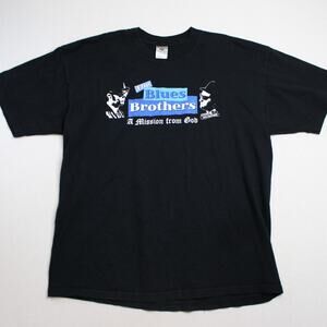 VTG Jerzees Blues Brothers T Shirt Movie SNL John Belushi Dan Aykroyd Size XL